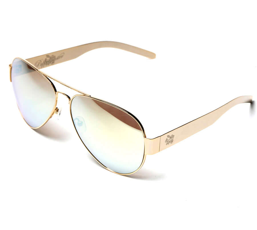 Gold Aviators Sunglasses